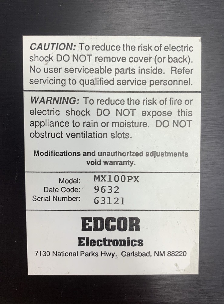 Edcor Electronic MX100PX Programable Microphone Mixer