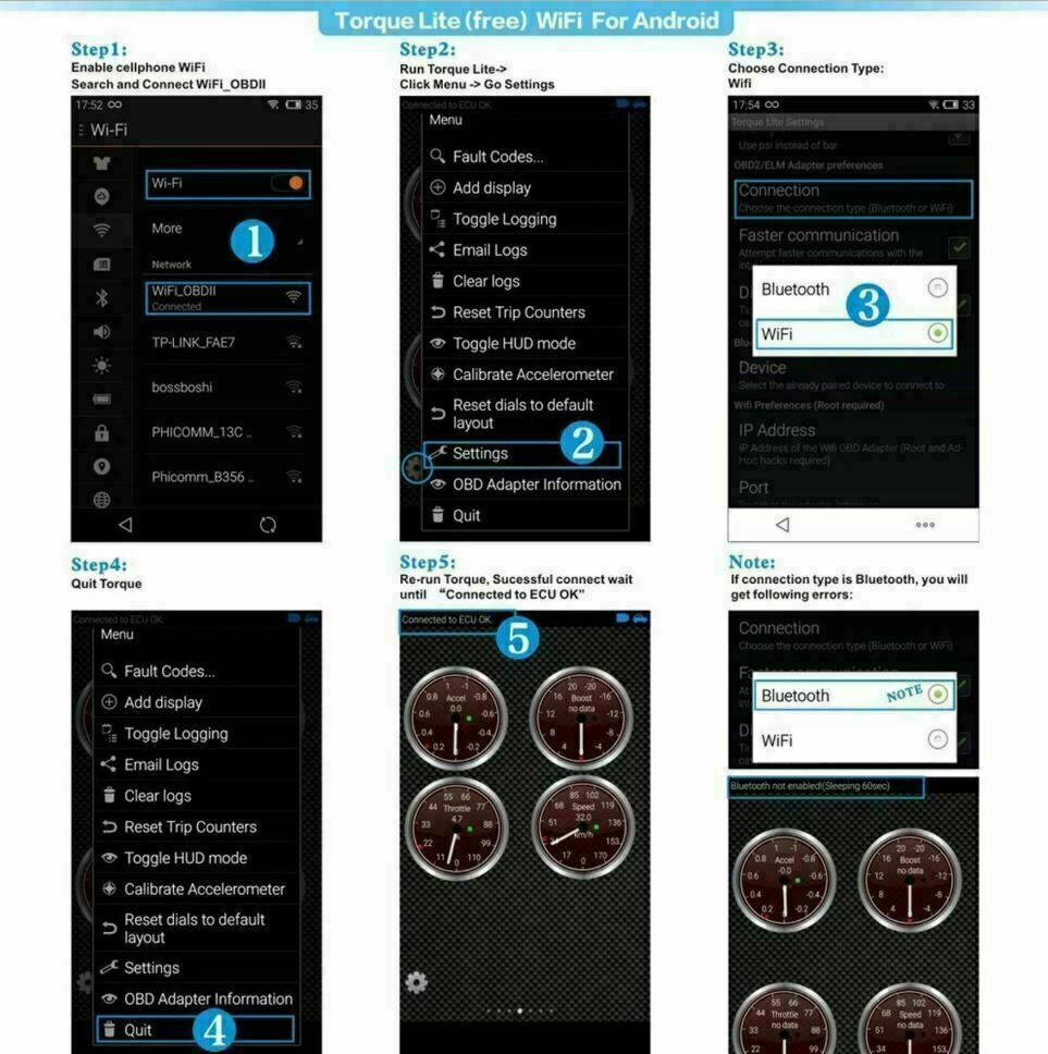 Bluetooth OBD2 OBDII car diagnostic code reader scanner tool for iOS, Android PC