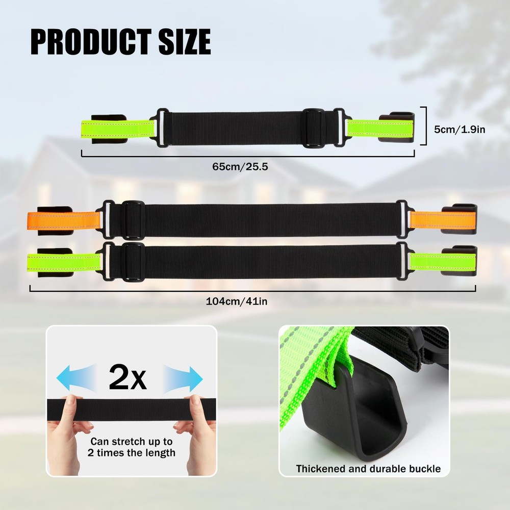 2 Pack Trash Can Locks Animals Adjustable Strap, Garbage Bin Raccoon Proof