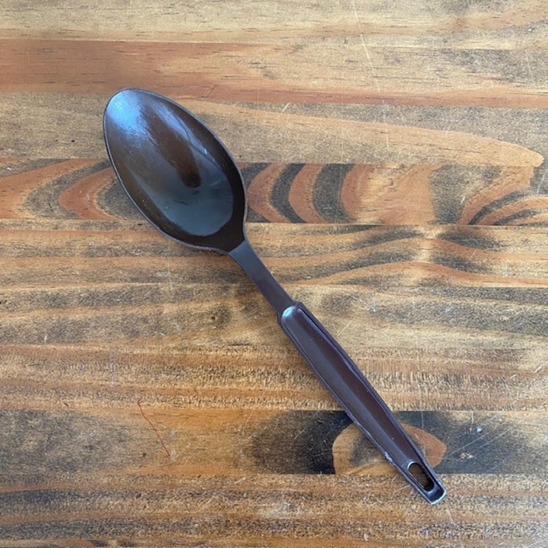 Vintage EKCO USA Brown Solid Serving Spoon