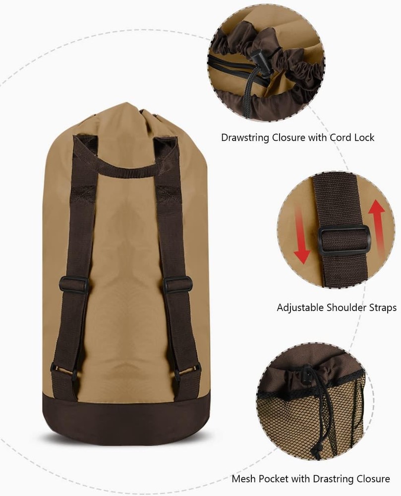 Backpack Laundry Bag, Laundry Backpack with Shoulder Straps
