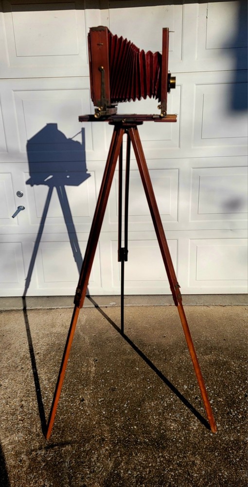 Empire State No. 2 Camera With Original Tripod Solid Cherry Construction