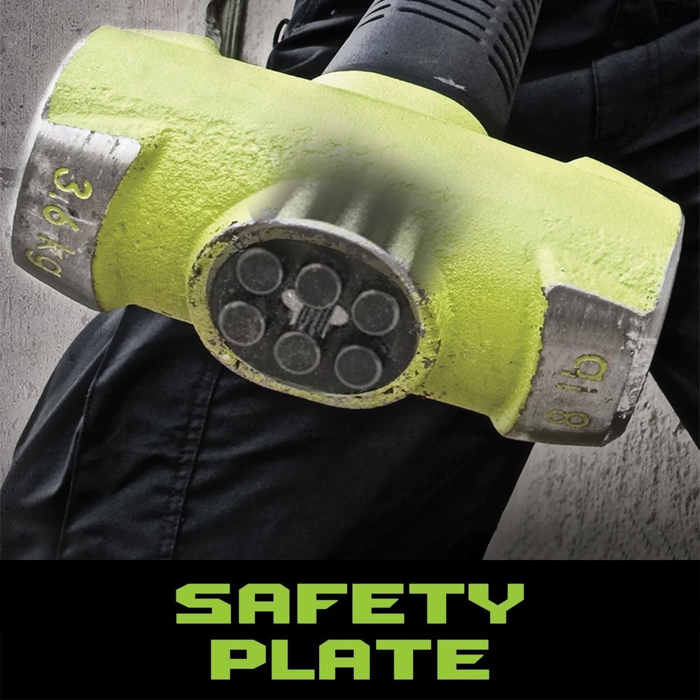 Robust 12 Inch Sledge Hammer with Vulcanized Rubber Handle for Secure Hold