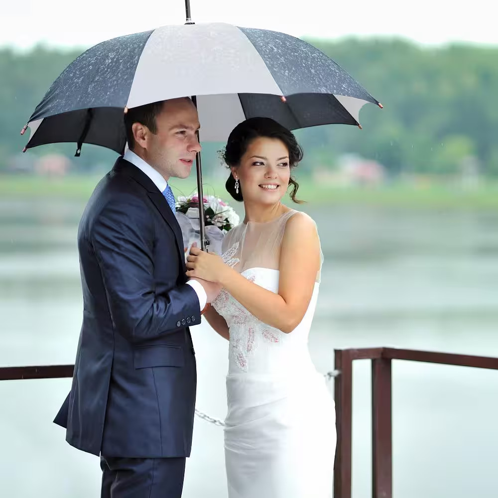 Golf Umbrella in Black and White