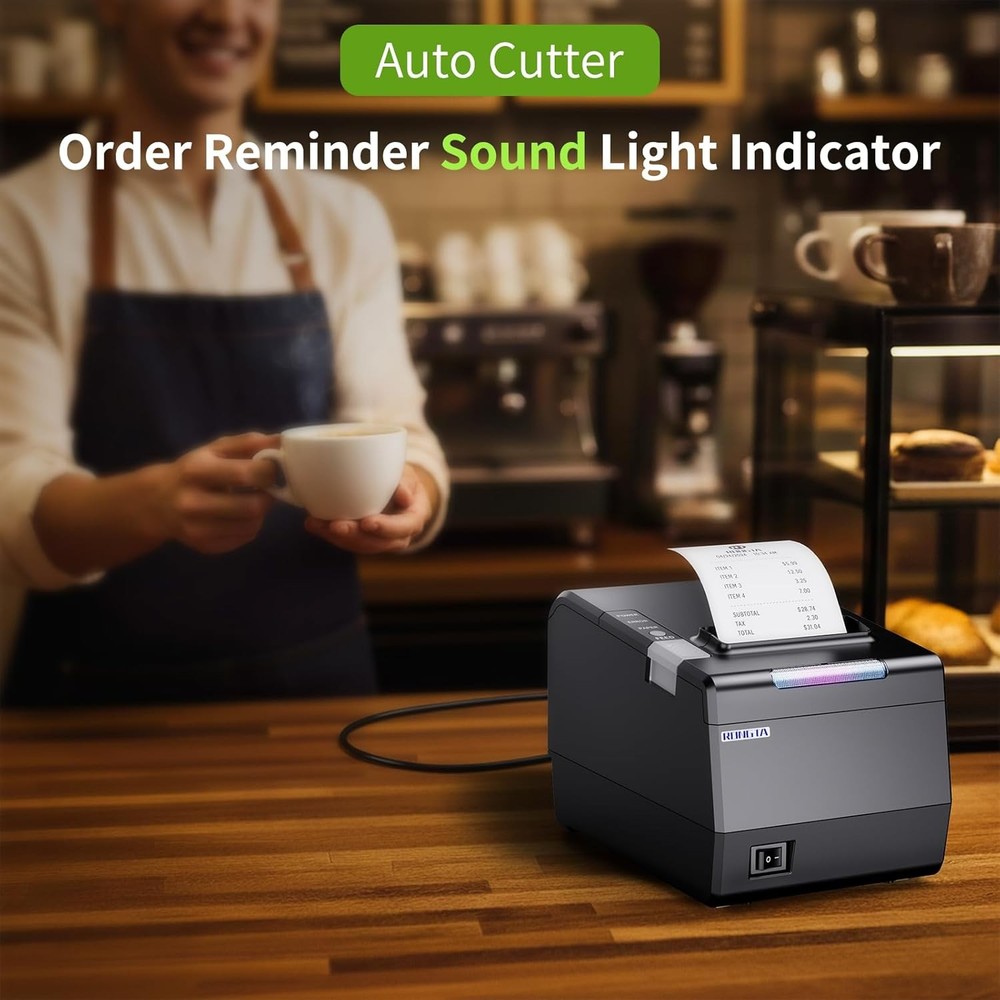 Receipt Printer Rongta 80mm Auto Cutter