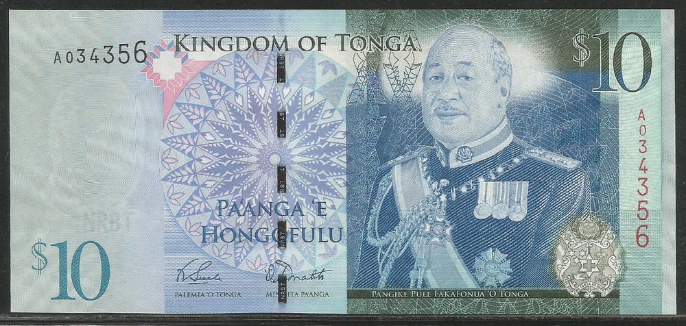 Tonga P-40 10 Pa'anga 2008 Unc