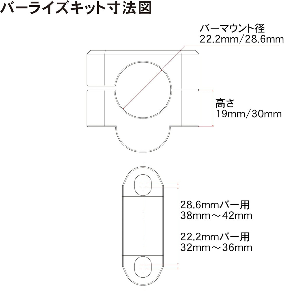 7/8In. Bar Rise Kit - 30Mm