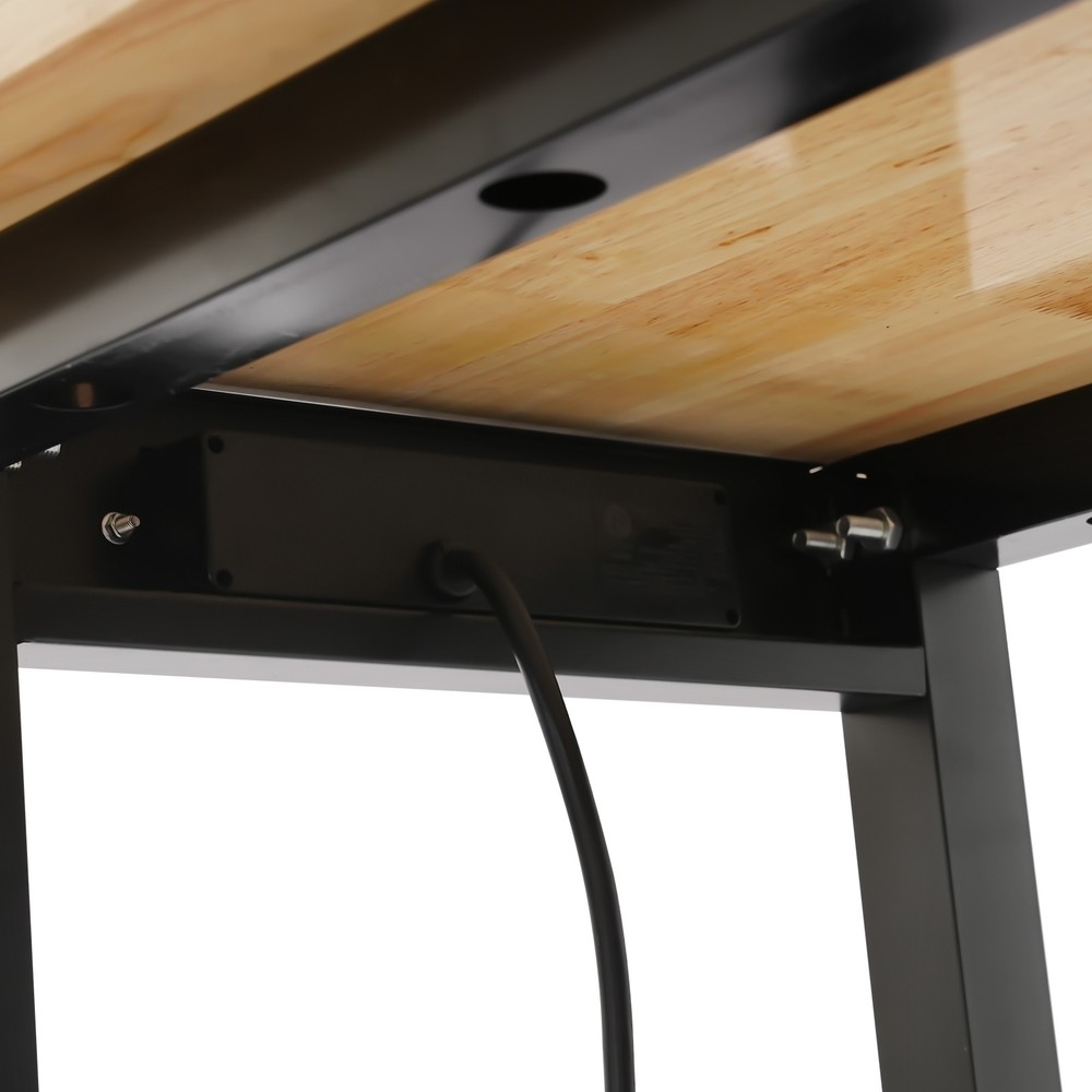 Max 2000 lbs Adjustable Height Workbench W/Power Outlets Heavy-Duty Work TableUS