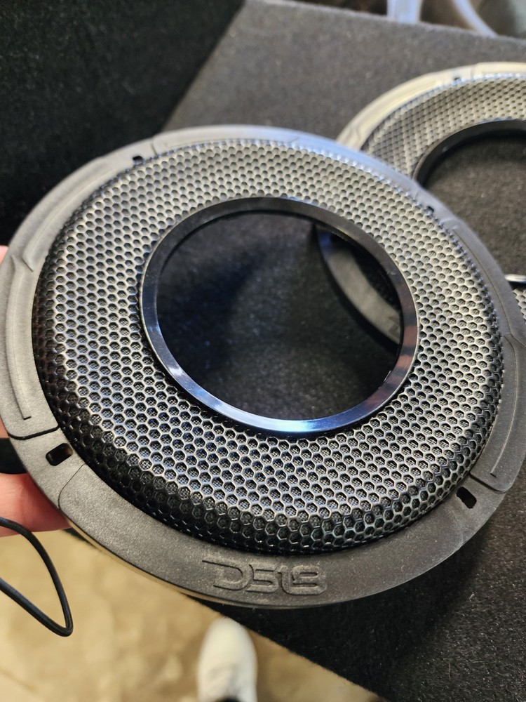 DS18 Car Speaker Grills Pair Black Protective Covers