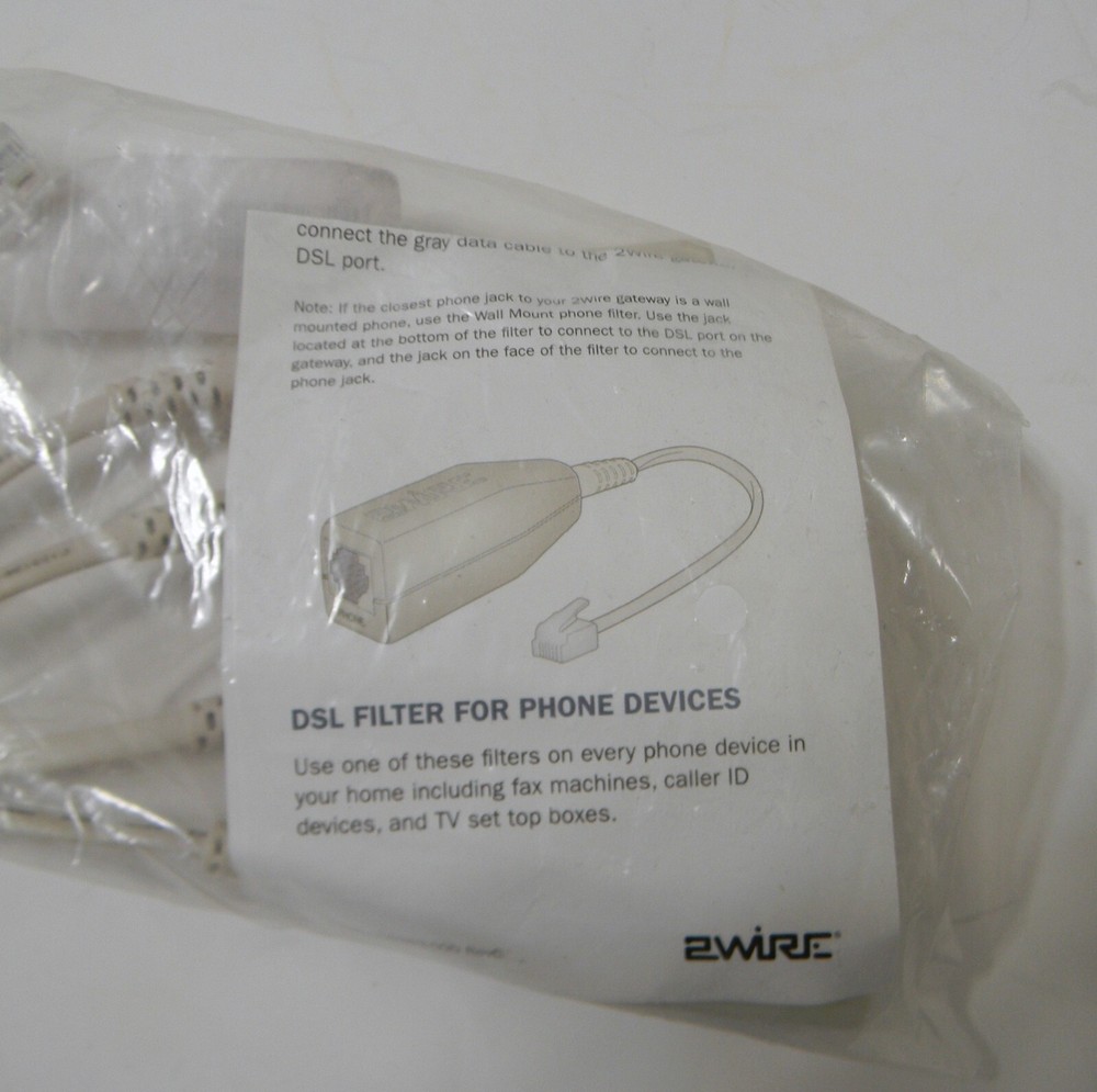 DSL Filter 2Wire Kit 4 Pack Inline DSL Phone Filters New sealed!!!