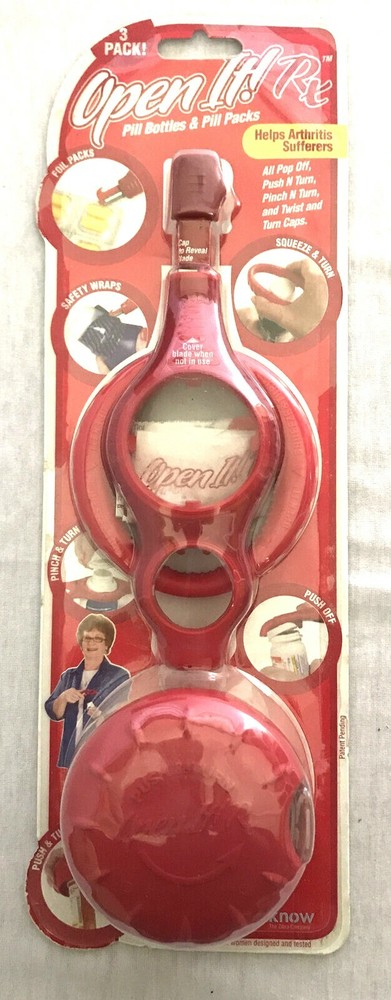 New OPEN IT! RT Red Pill Bottles & Pill Packs - 3 Pack