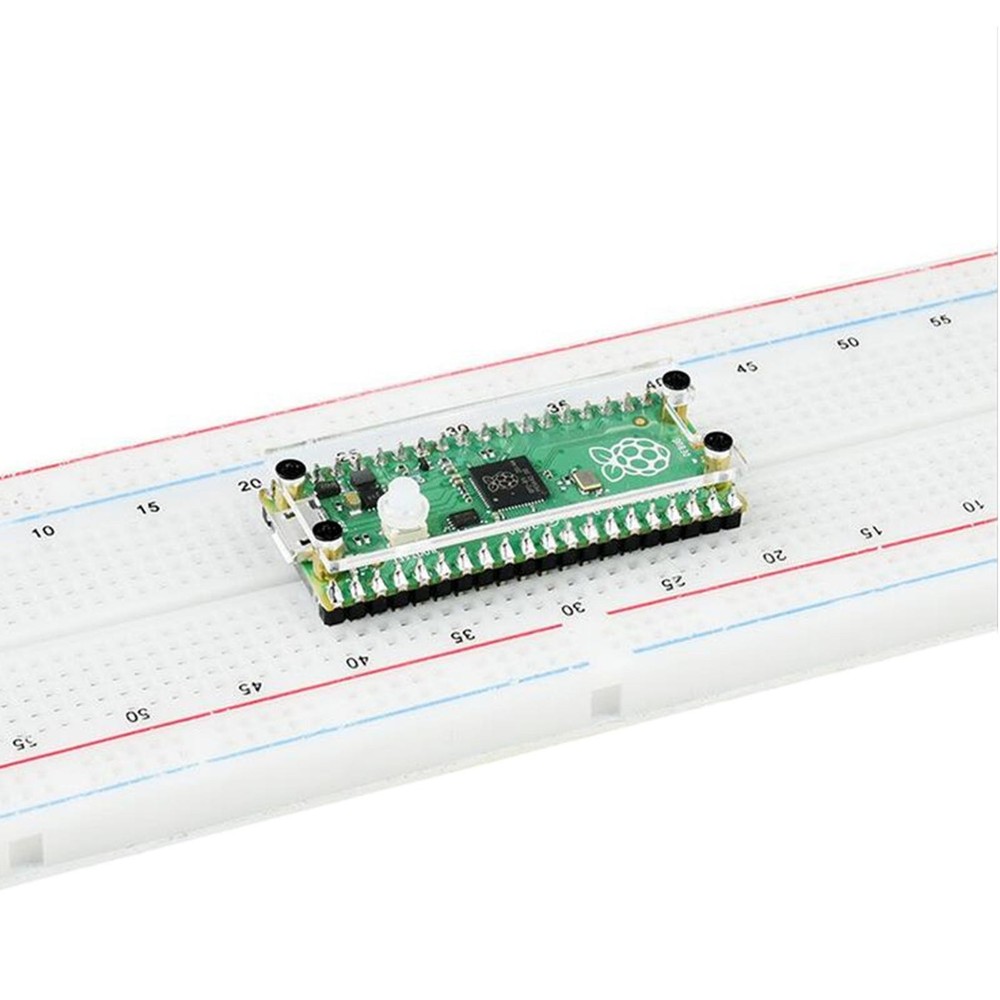 Clear Acrylic Top&Bottom Panel Case With Customs Key Cap for Raspberry Pi Pico H