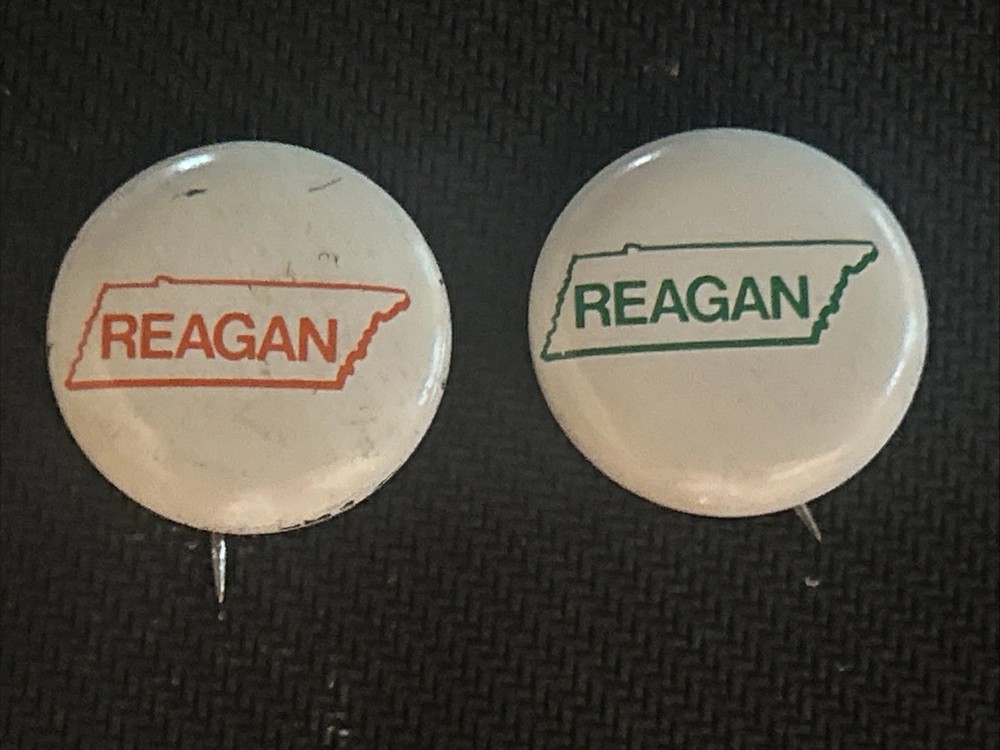 2 Reagan Tennessee 7/8” pinback button pin
