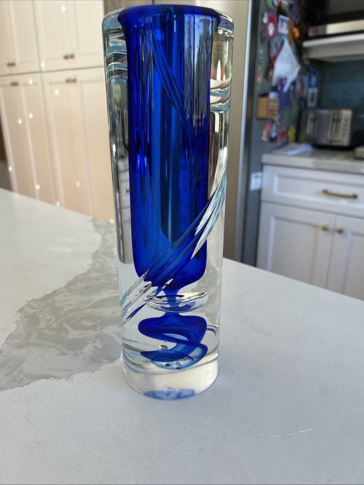 Design By Solnicka Heavy Blue Vase