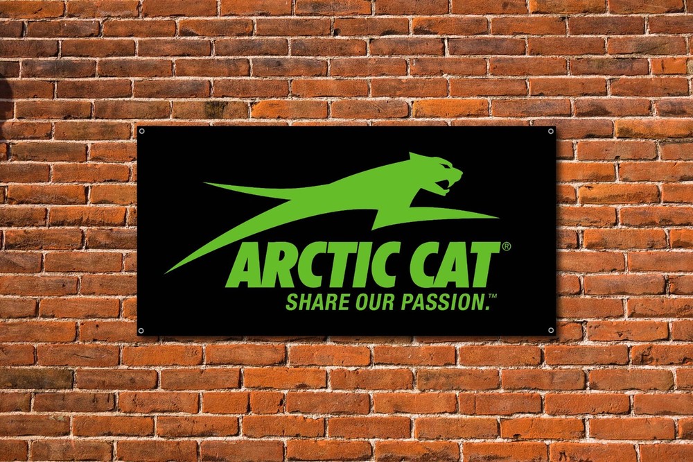 ARCTIC CAT SNOWMOBILE 4'X2' VINYL BANNER GARAGE DISPLAY GRAPHIC