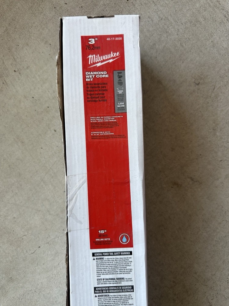 Milwaukee 3" Diamond Dry Core Bit 48-17-2030