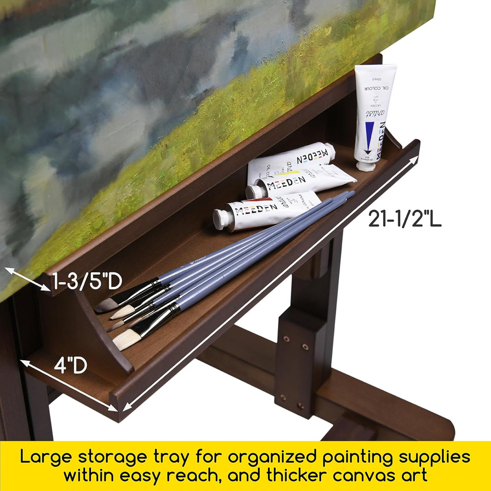 Extra Large H-Frame Studio Easel - Solid Beech Wooden Artist Professional Heavy-