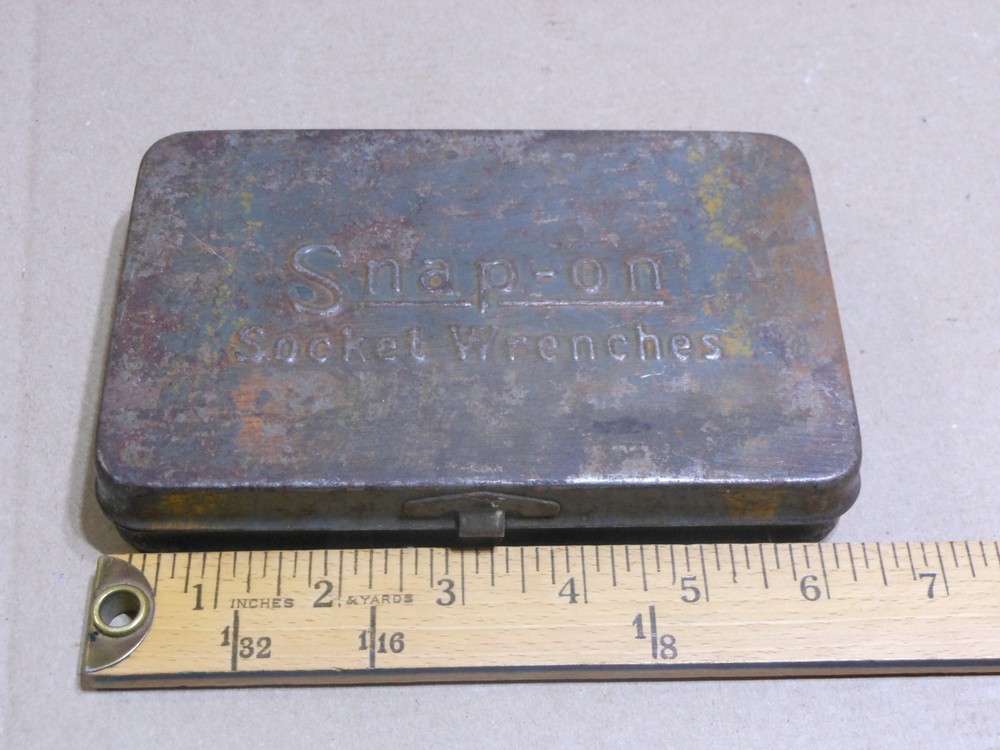 Vintage Snap On Socket Wrenches Metal Tool Box Case - Empty Box