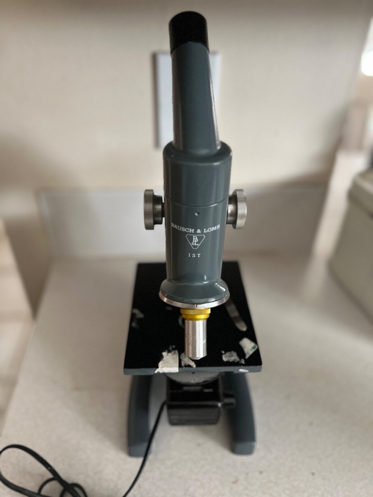 Bausch & Lomb ST Microscope, Two Objectives, Light - Vintage