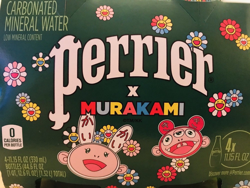 Perrier Murakami Limited Edition 4 Pack, Perrier Graphic Murakami Edition