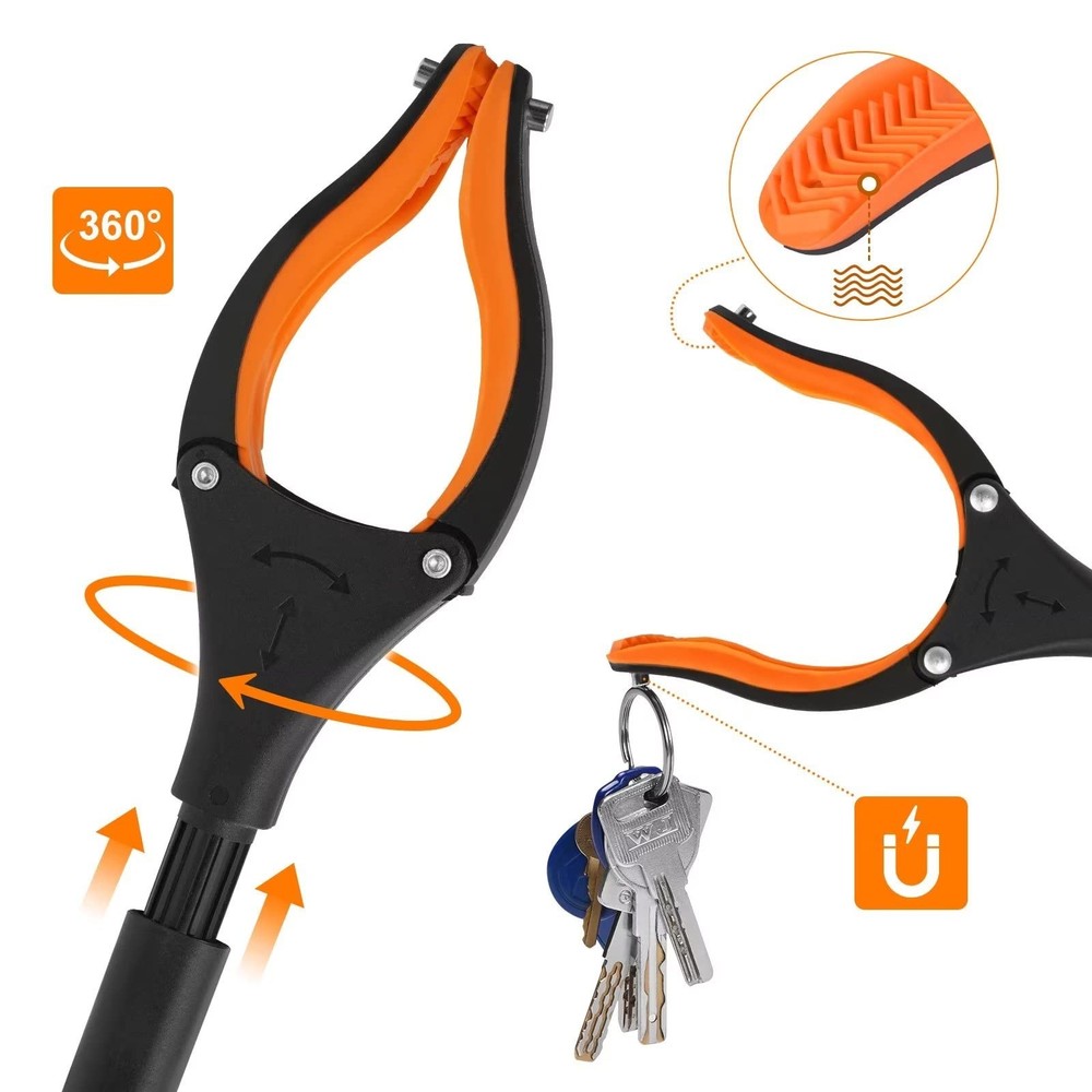 43" Extra Long Grabber Tool, Foldable Grabbers for Elderly Grab It Reaching Tool