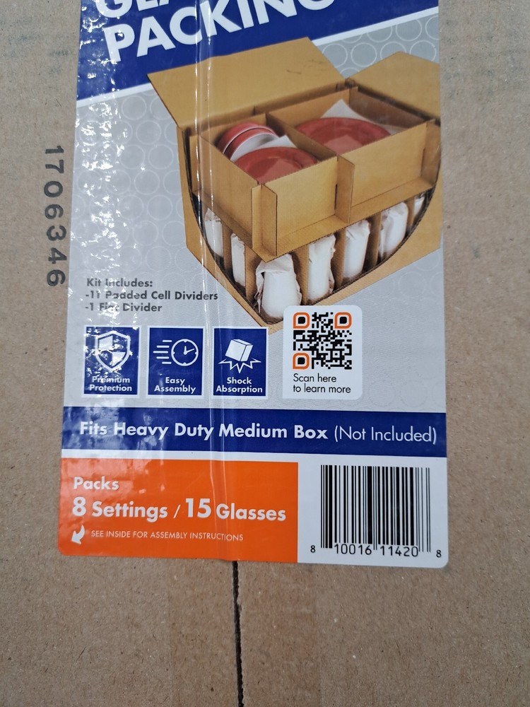 Pratt Dish Packing Kit for 8 place setting Box Not Included