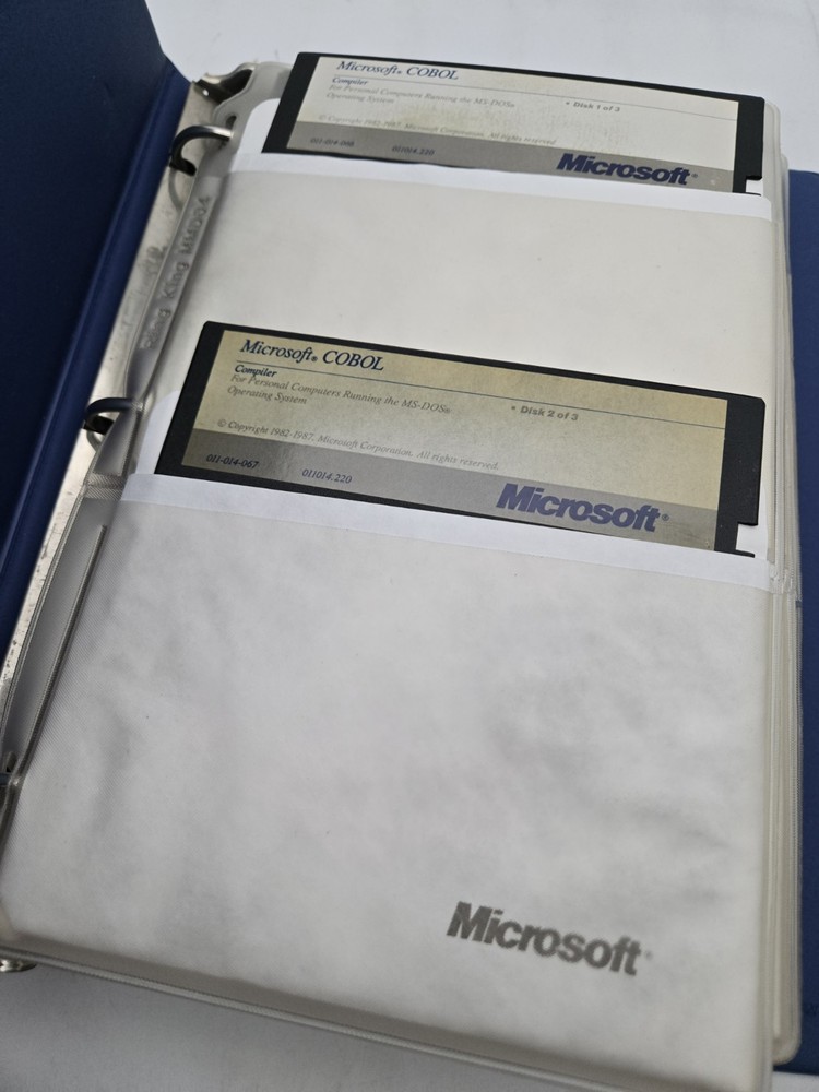 Microsoft COBOL Compiler LOT Reference Manual, User Guide & Disk Set