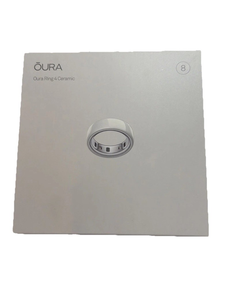 New Oura Ring Gen 4 Ceramic Cloud size 8 Smart Ring Sealed