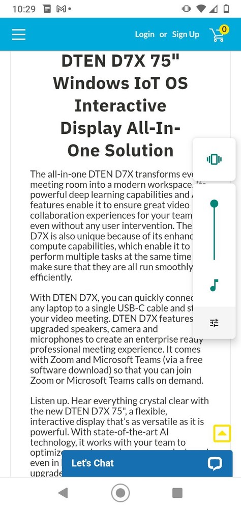 DTEN D7X 75" Windows new( needs module )