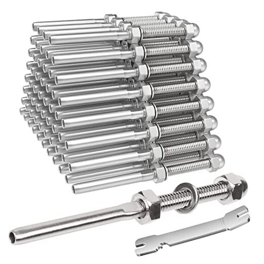 Pack Cable Railing Swage Threaded Stud Tension End Fitting Terminal for 50