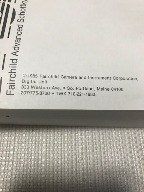 Electronics Manual Catalog Fairchild FAST Data Book 1985 and Discrete Data Book