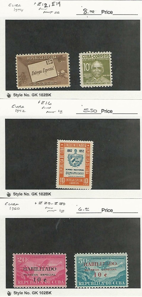 Caribbean Island, Postage Stamp, #E12, E19 Hinged, E16, E29-30 Mint LH, JFZ