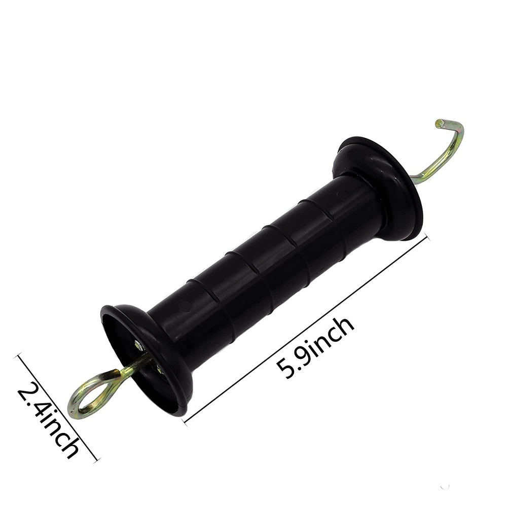 Plastic Electric Fence Gate Handle Insulators, Gate Handle with Spring (Black...