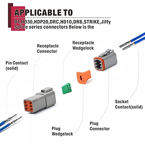 DT Connector Kit include 2 3 4 6 8 Housings and Pin & Socket Sealed