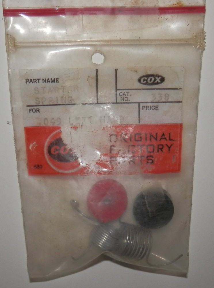 Cox Starter Spring .049 Left Hand #338 NOS