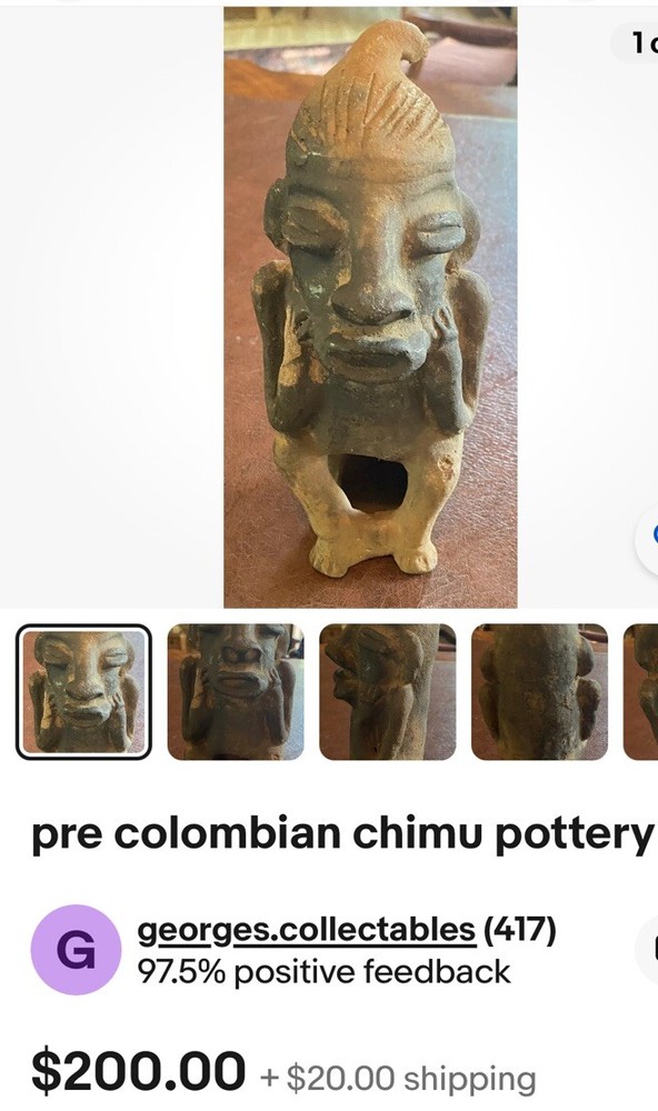 Statue- pre colombian chimu pottery ?