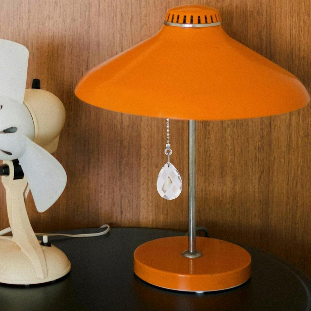 2PCS Crystal Ceiling Fan Pull Chain, Decorative Fan Pull Chain Pendant Extension