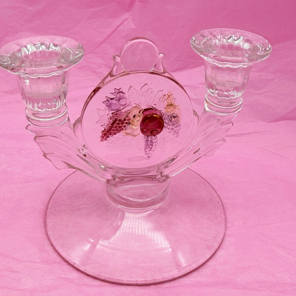 Westmoreland DELLA ROBBIA FLASHED Double Light Candleholder