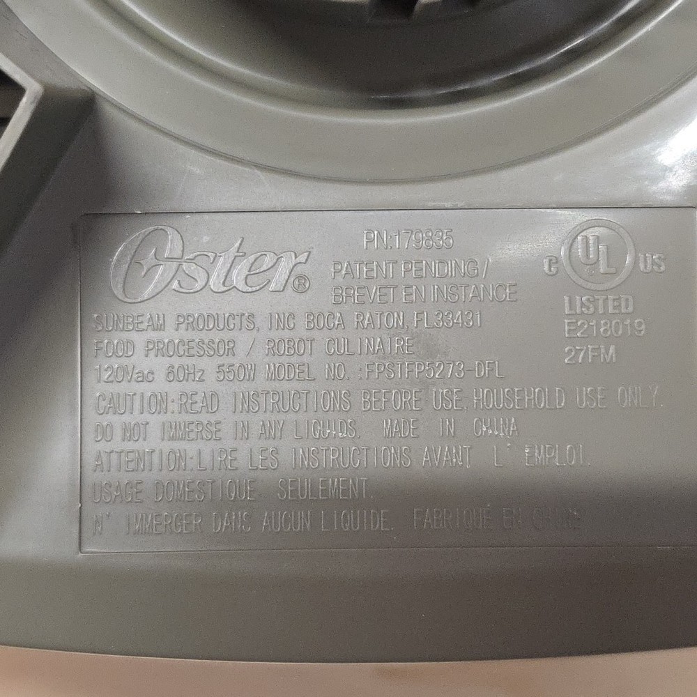 Oster 14 Cup Food Processor FPSTFP5273-DFL Replacement Motor/Base