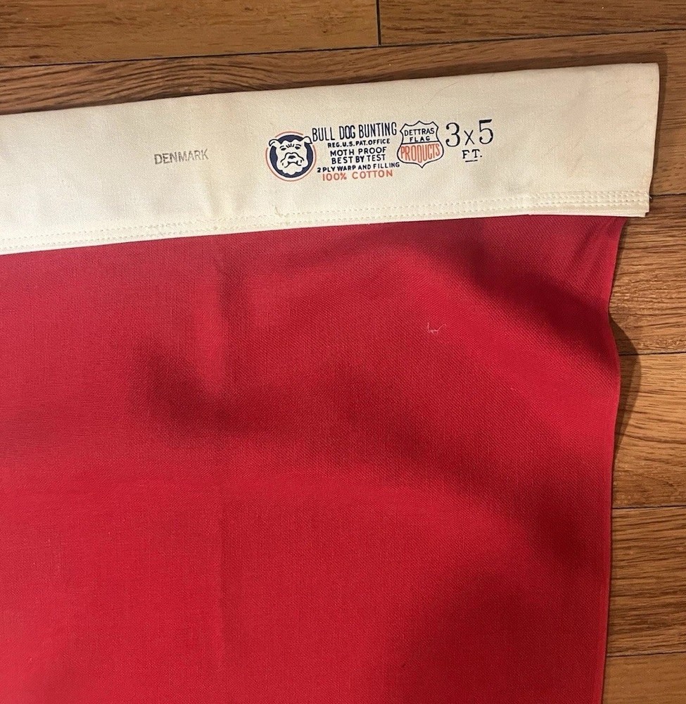 Vintage Cotton Denmark Flag