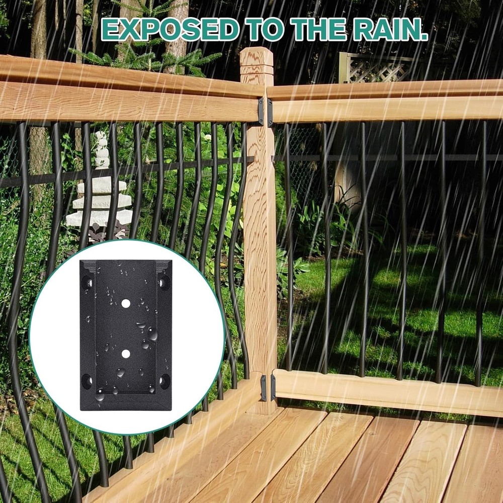 Quick-Install 20 Nylon Deck Brackets with 120 Screws for Secure Railing Support