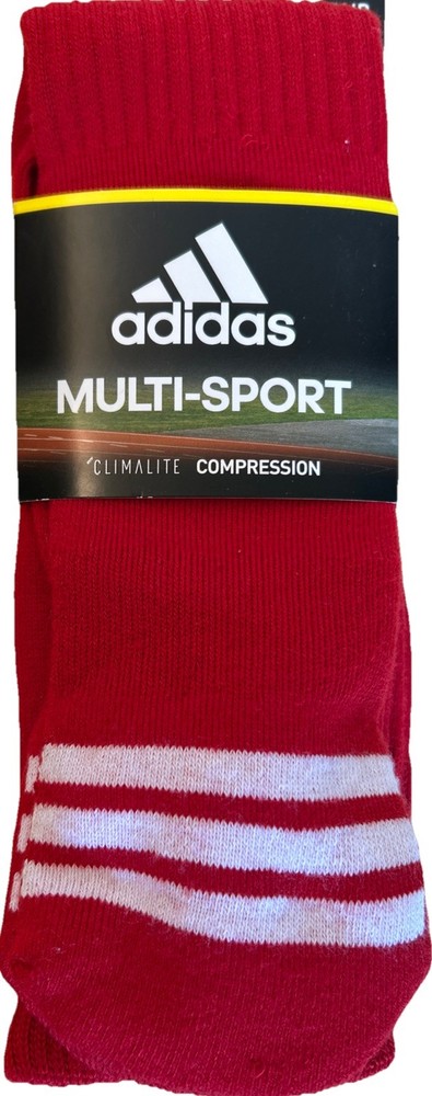 Adidas Small Climalite Compression Multi Sport Over Calf Socks 2 Pair Small Red