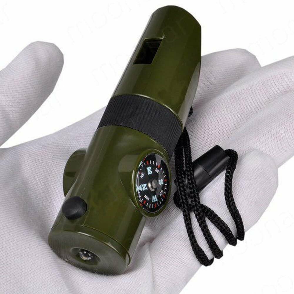 EZYoutdoor Emergency Whistle,7-in-1 Tool, Survival Flashlight, Mirror with...