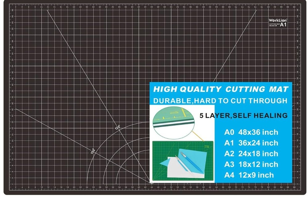 Double Sided Worklion Self Healing Cutting Mat 24 in x 36 in