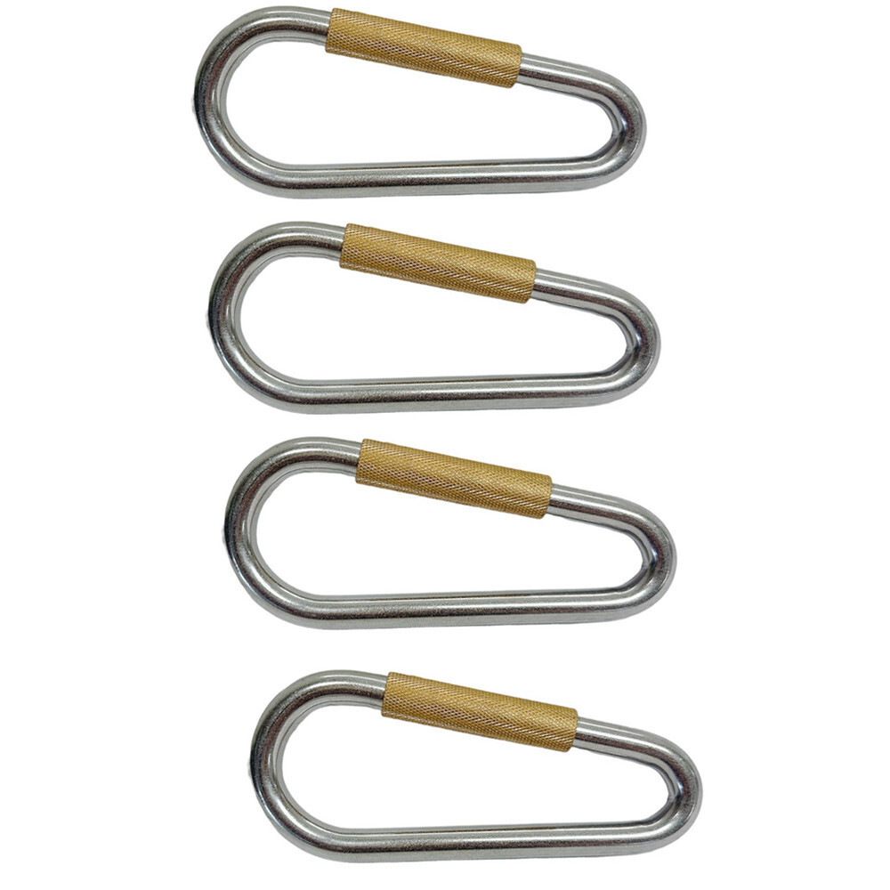 7/16" Stainless Steel Quick Link Spring Loaded Lock,Copper Spring Gate 4 PCS