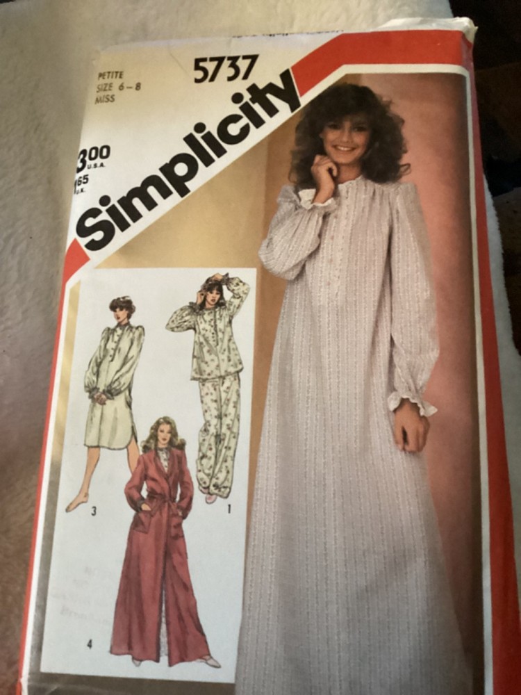 1980s VINTAGE SIMPLICITY PATTERN #5737…  Has been cut