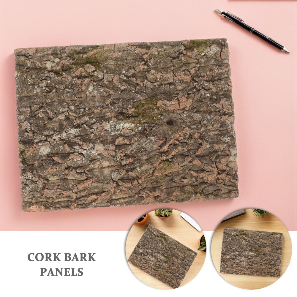 2 Pcs Reptile Decorative Accessories Backdrop for Enclosure Bark Background