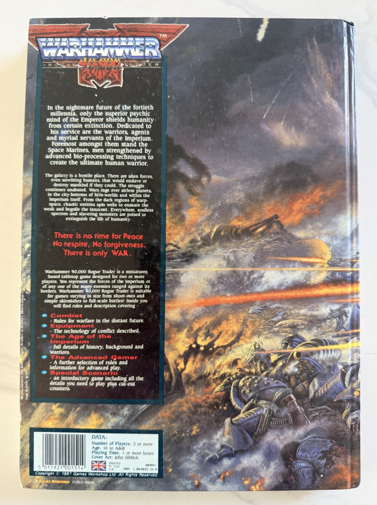 Warhammer 40k Rogue Trader Book 1987 Original Pressing