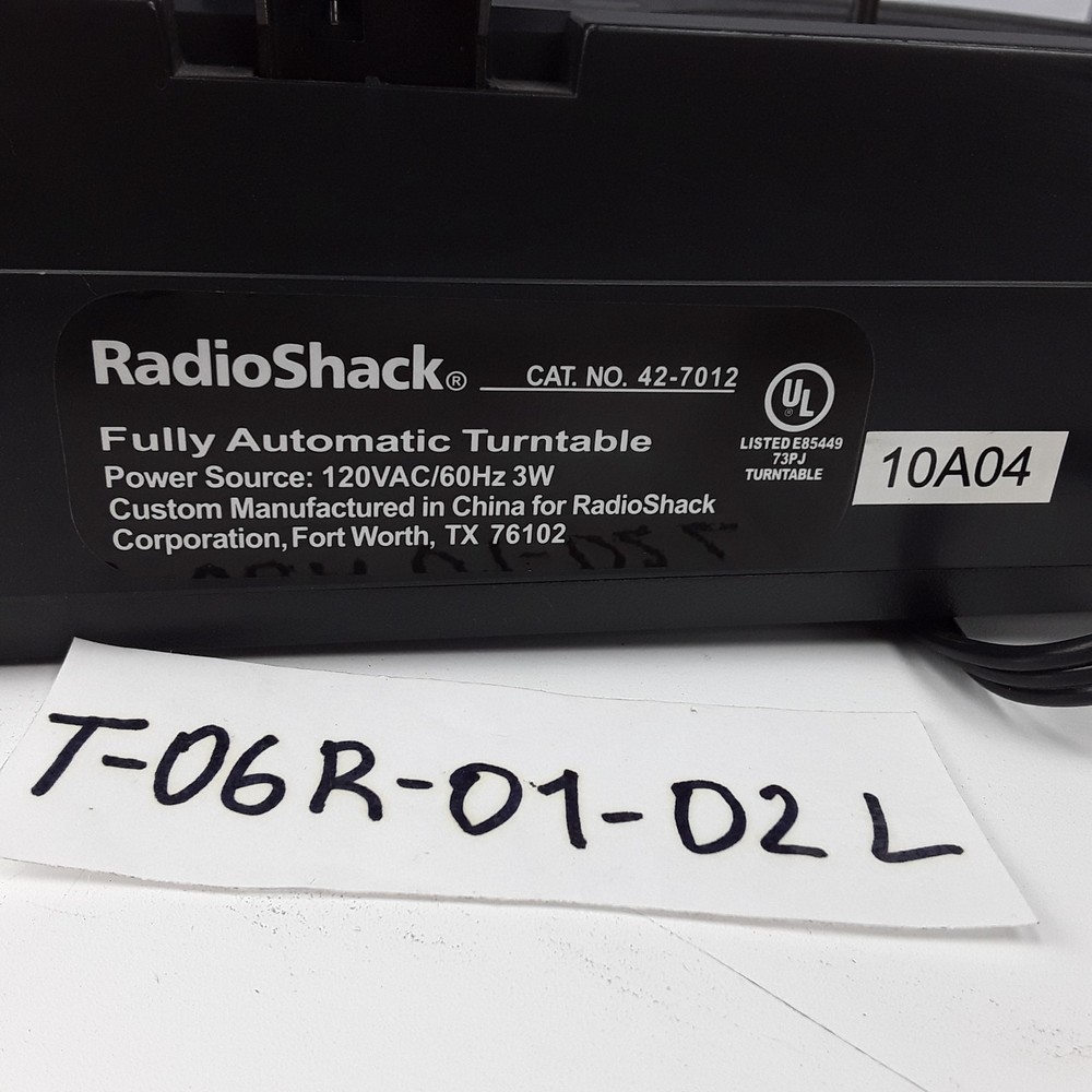 RadioShack Lab-1200 Fully Automatic Turntable Record Player Tested and Working