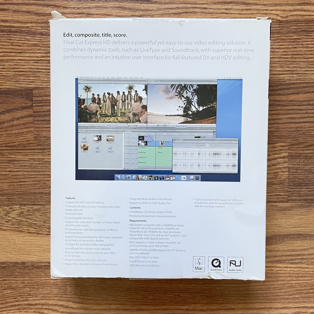 Apple Final Cut Express HD Media Set (Upgrade)